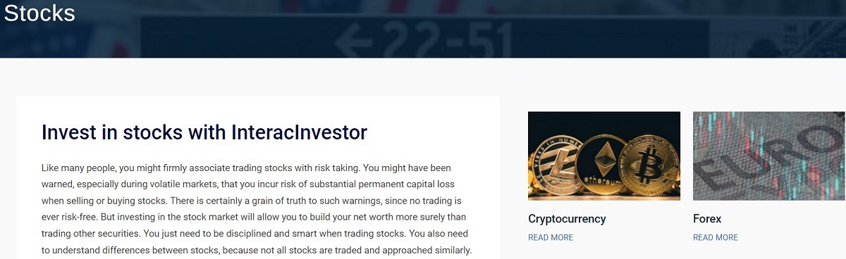 Interacinvestor trading instruments