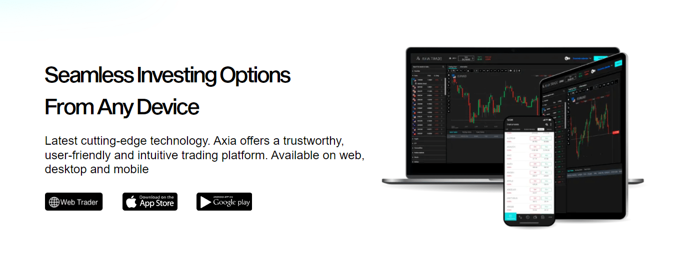 Axia trading platform Source: axiainvestments.com