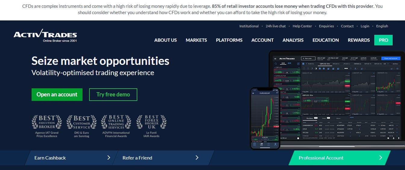 ActivTrades website