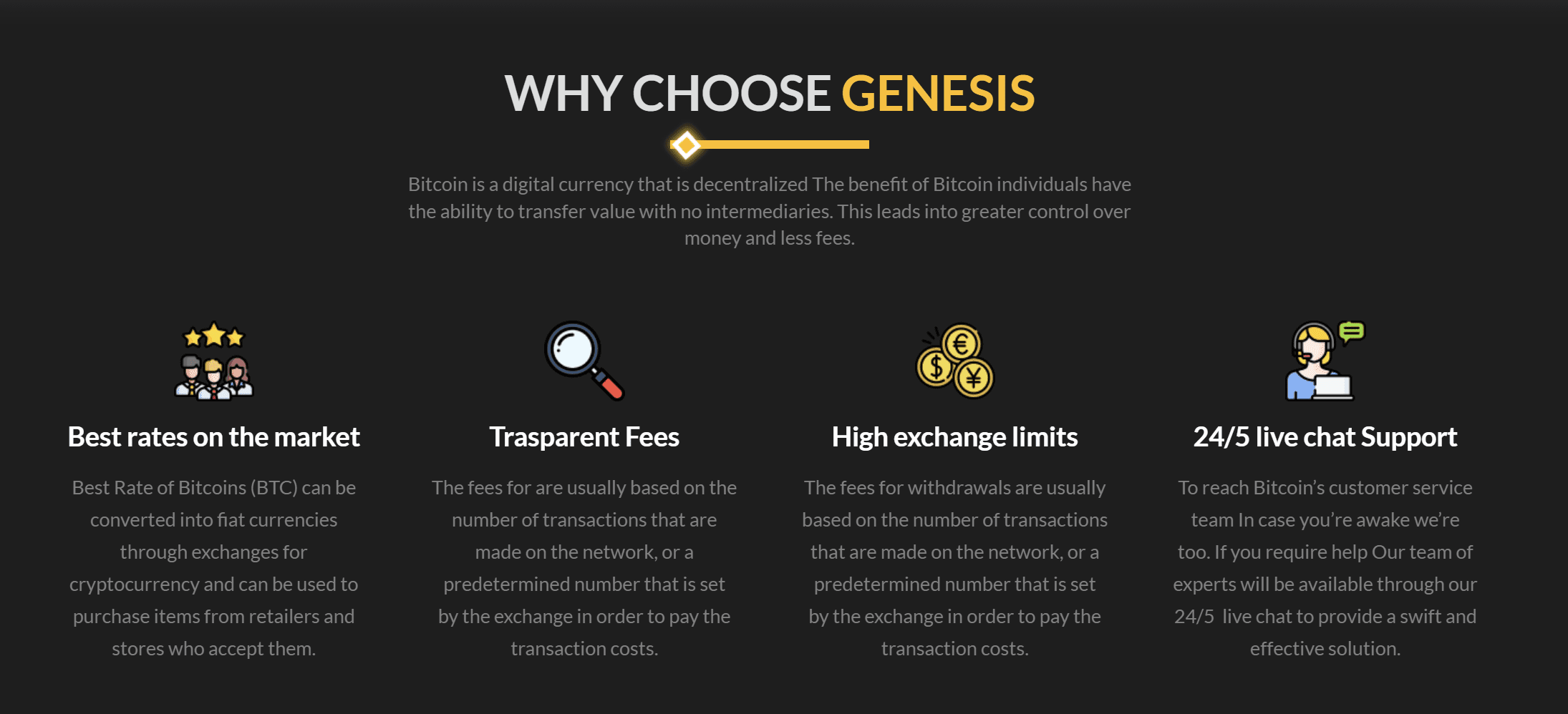 Genesis Exchange website