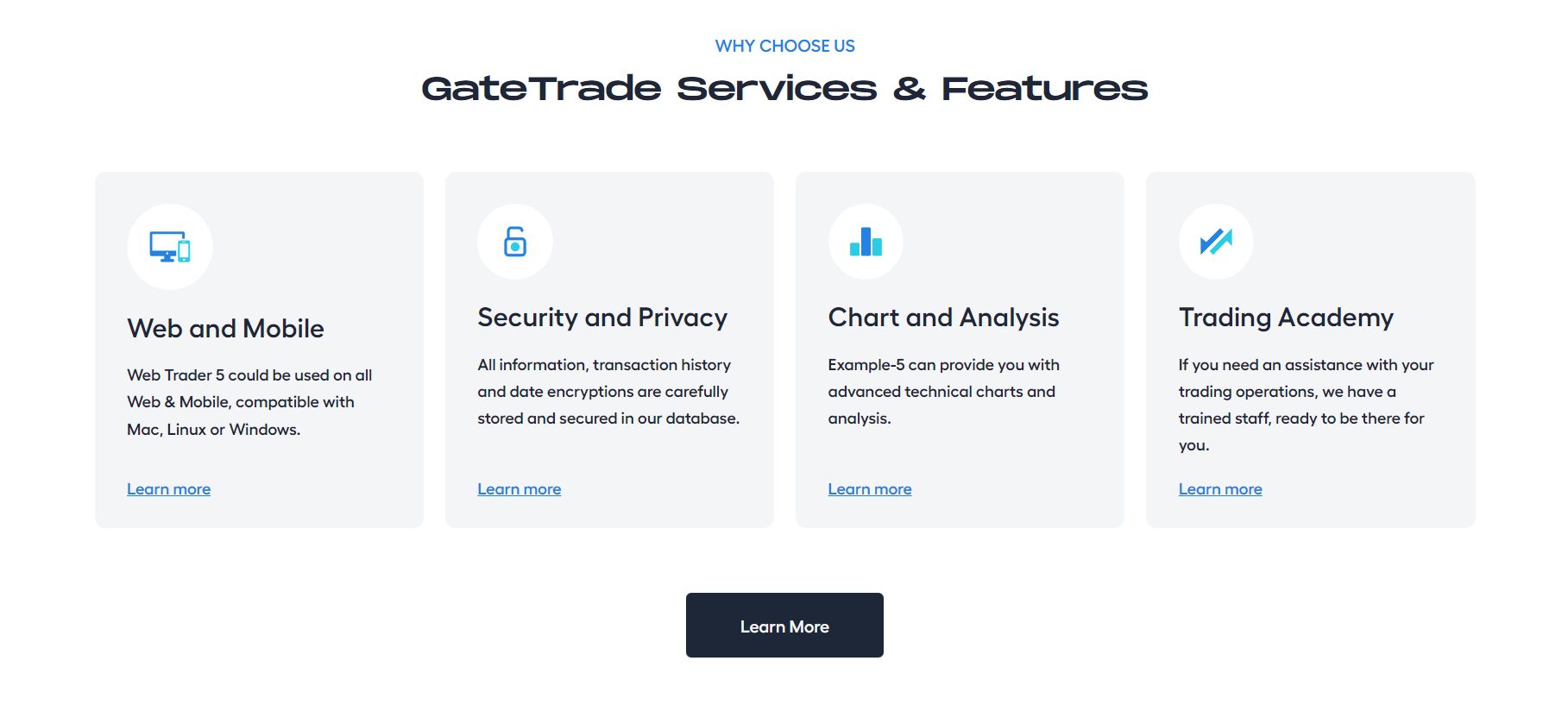 GateTrade website