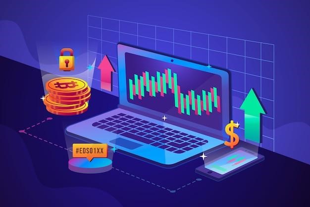 An illustration of crypto price swings