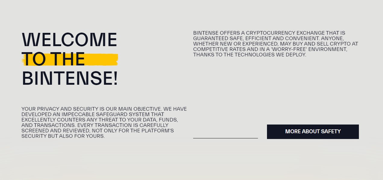 Bintense crypto exchange